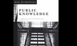 The cover page of 'Public Knowledge', Issue 110-111 of the New Formations journal Vol 2023, showing a black and white photo of a metal staircase
