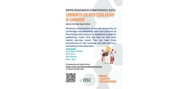 Poster, Community-led Open Scholarship in Cambridge Poster, Community-led Open Scholarship in Cambridge